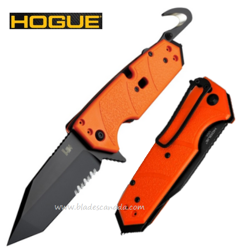 Heckler & Koch by Hogue, Karma First Response Flipper Folding Knife, 154CM, G10 Orange, 54204